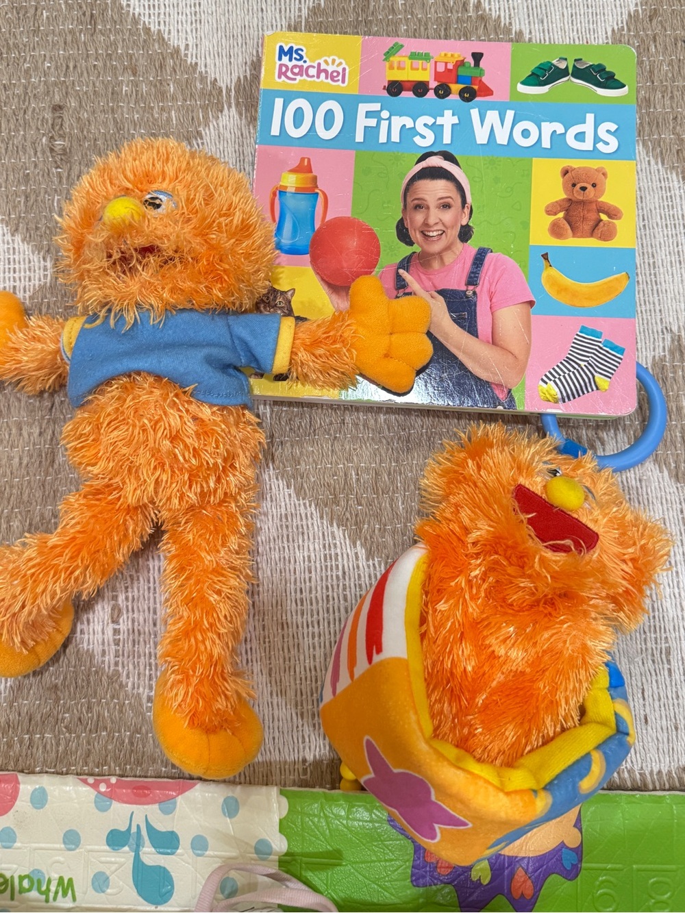 Ms. Rachel toys bundle lot book herbie stuffed animal lovey 100 first words baby